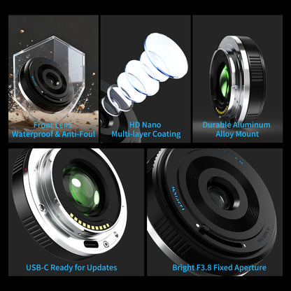 FE/E 24mm f3.8 Pancake Lens-AF Wide Angle Lens For Sony