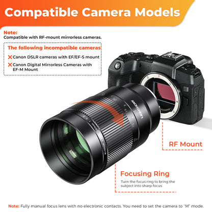 Lightdow EF 240mm F5.6 Reflex Lens - Telephoto Manual DSLR Cameras Lens