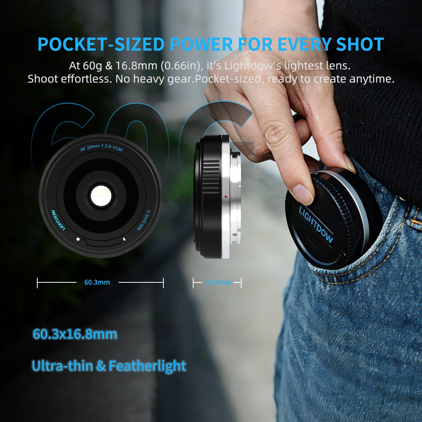 FE/E 24mm f3.8 Pancake Lens-AF Wide Angle Lens For Sony