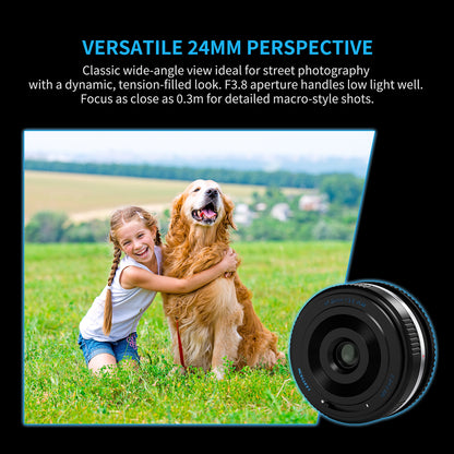 FE/E 24mm f3.8 Pancake Lens-AF Wide Angle Lens For Sony