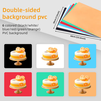 Lightdow Photo Studio Light Box Photography with Desktop Tripod & 120 LEDs (CRI>95), 6 Backdrops - Portable/Dimmable Folding Shooting Tents for Toys/Jewelry/Watches/Cosmetics